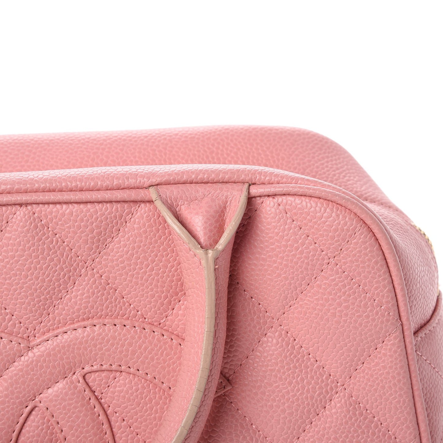 Caviar Quilted Small Bowler Pink