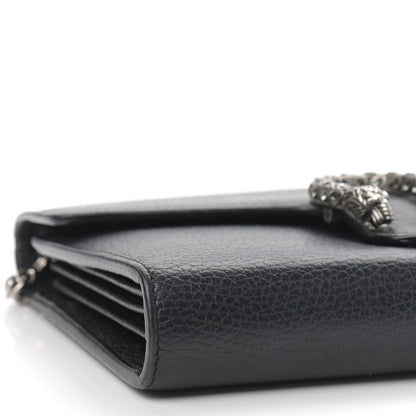 Gucci Calfskin Mini Dionysus Chain Wallet Black 10 of 14