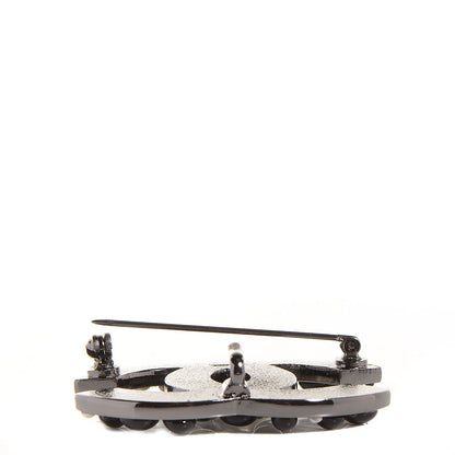 Chanel Pearl Large CC Brooch Black 3 of 5
