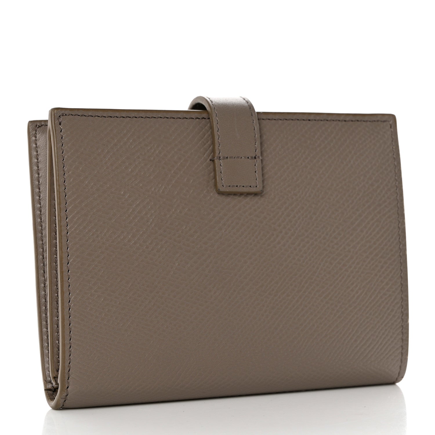 Celine Grained Calfskin Medium Multifunction Strap Wallet Pebble 3 of 8