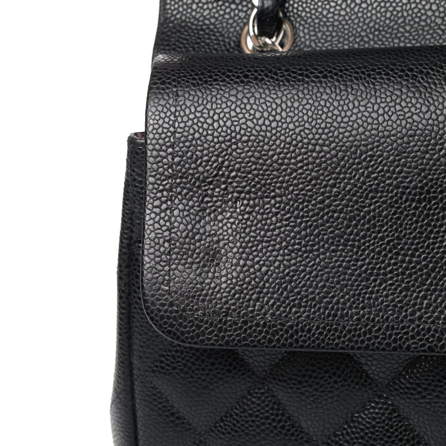 Caviar Quilted Maxi Double Flap Black