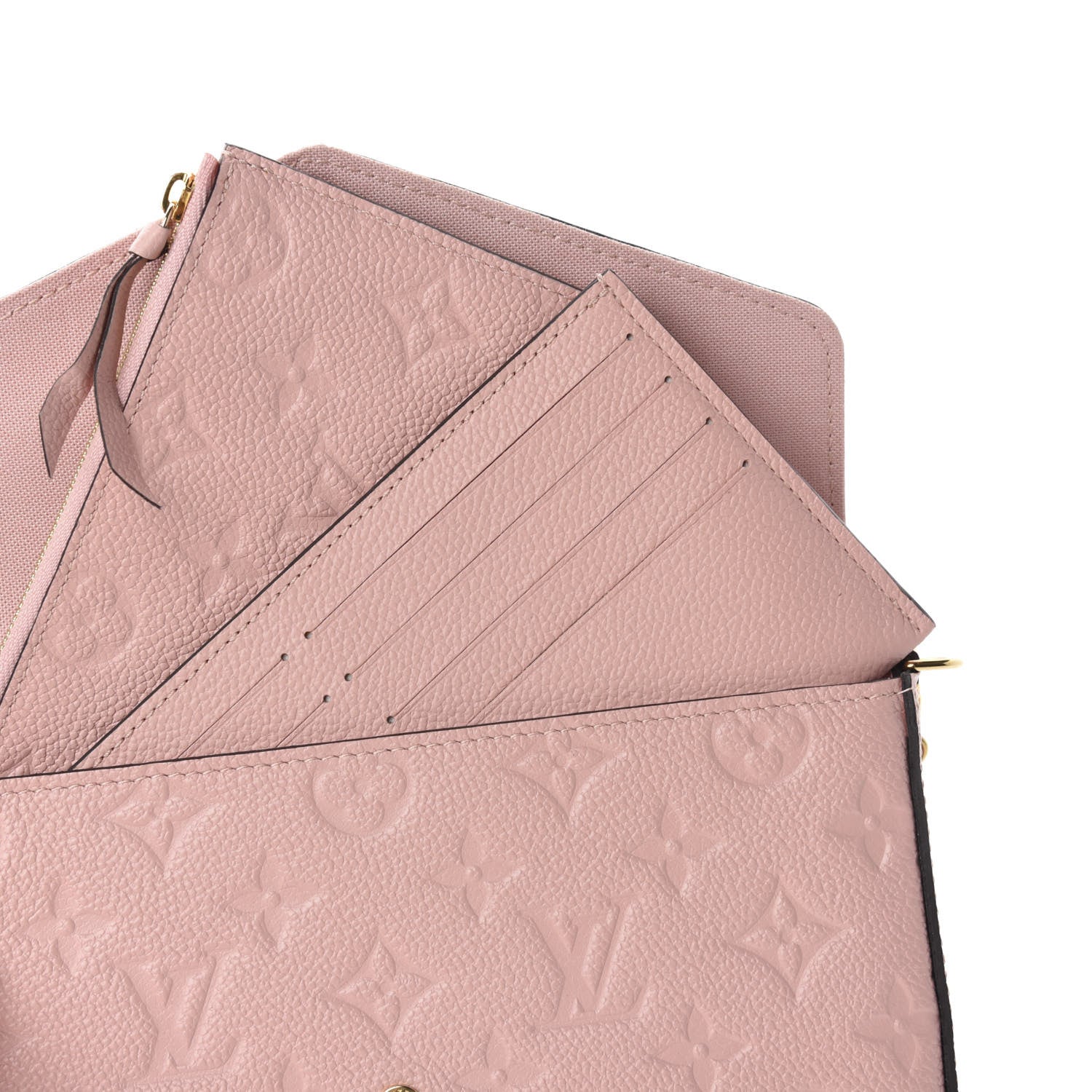 Louis Vuitton Empreinte Pochette Felicie Chain Wallet Rose Poudre 8 of 13