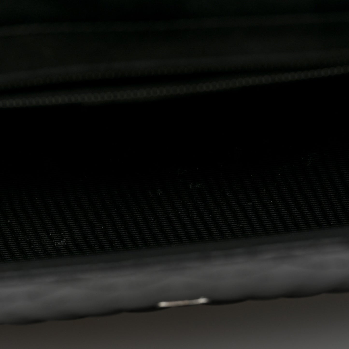 Grain De Poudre Textured Mixed Matelasse Large Triquilt Monogram Monochrome Satchel Black