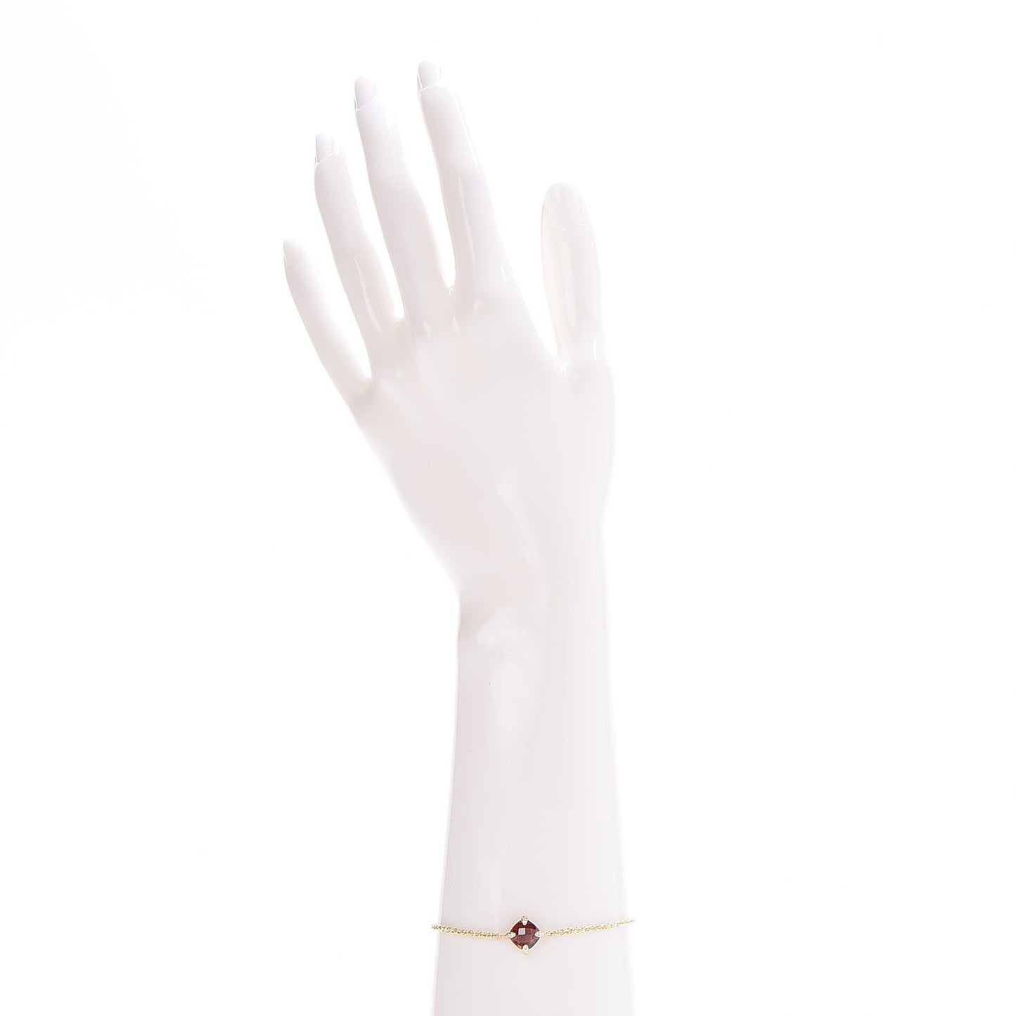 18K Yellow Gold Diamond Garnet Chatelaine Bracelet