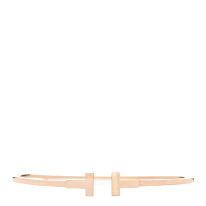 Tiffany 18K Yellow Gold Narrow T Wire Bracelet 1 of 3