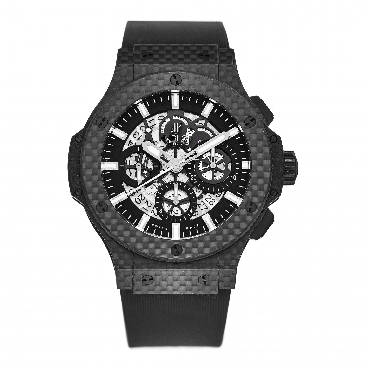Hublot Carbon Rubber 44mm Big Bang AeroBang Black Magic Automatic Watch Black 311.QX.1124.RX 1 of 5