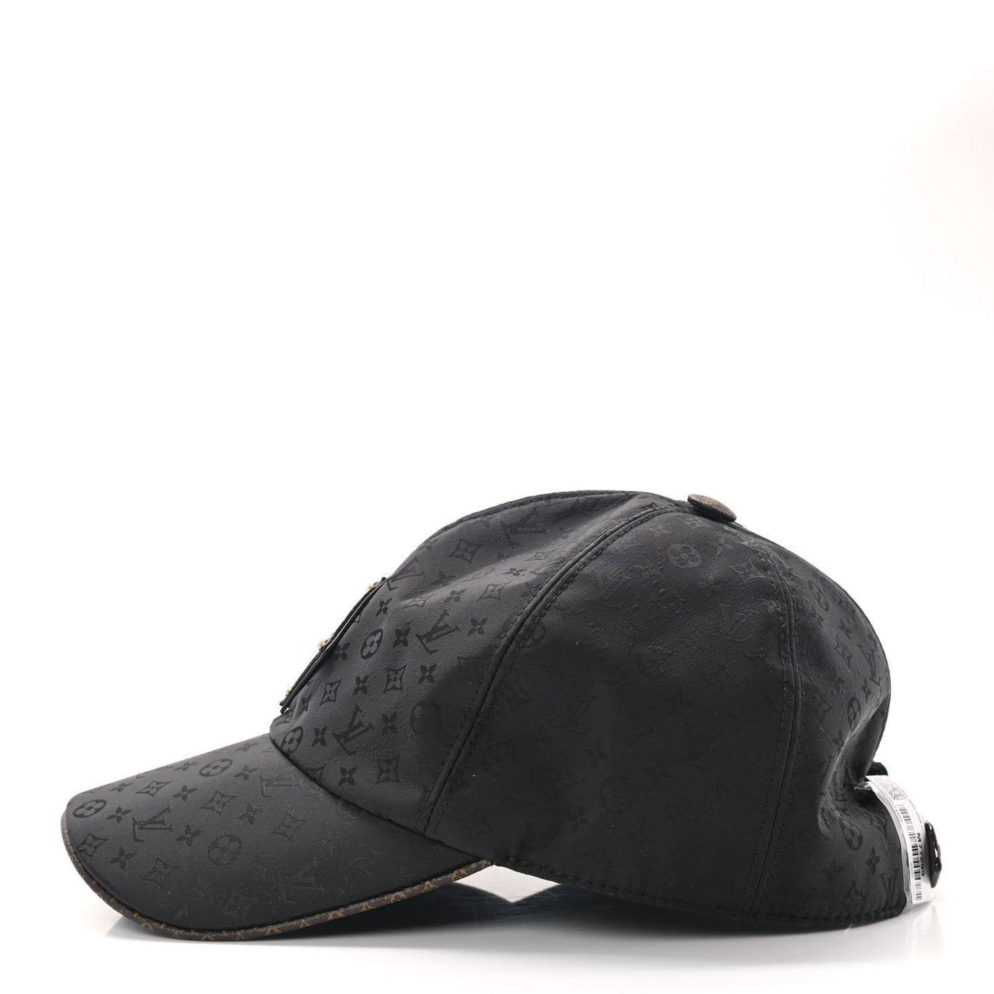Silk Monogram Cap L Black