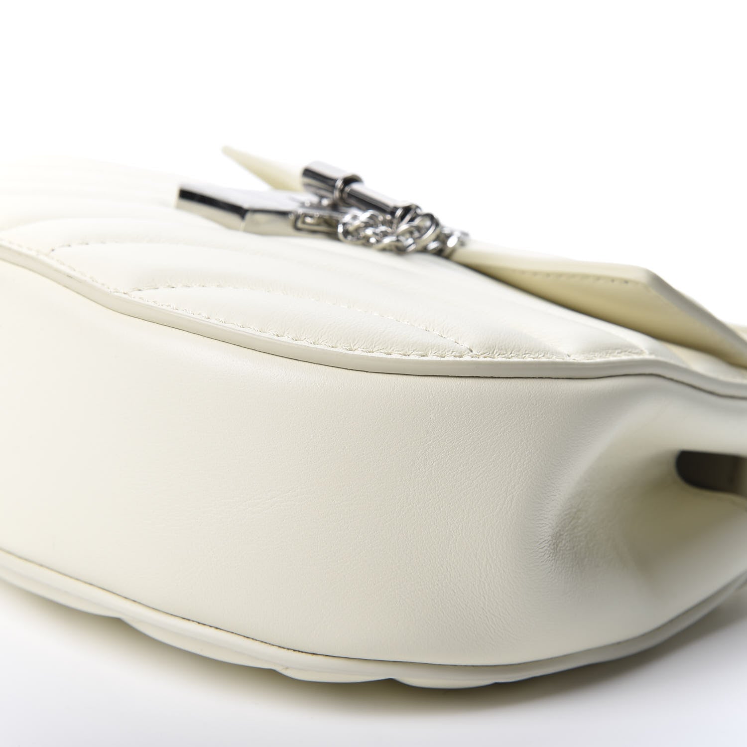 Chloe Calfskin Quilted Mini Drew Bijou Shoulder Bag Natural White 6 of 9