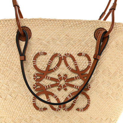 Loewe Iraca Palm Calfskin Medium Anagram Basket Bag Natural Tan 8 of 10