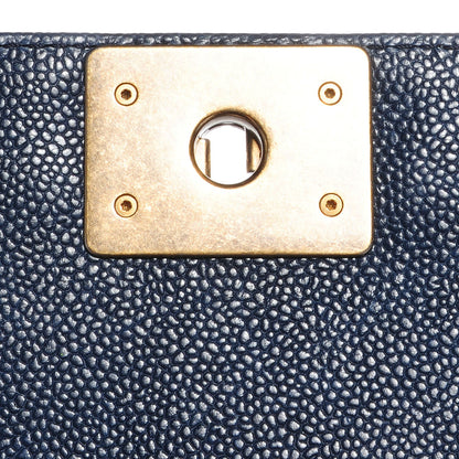Chanel Caviar Quilted New Medium Boy Flap Navy 6 of 9