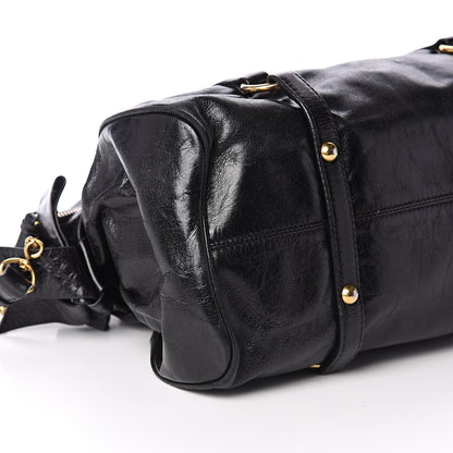 Miu Miu Vitello Lux Bow Tote Black 7 of 8