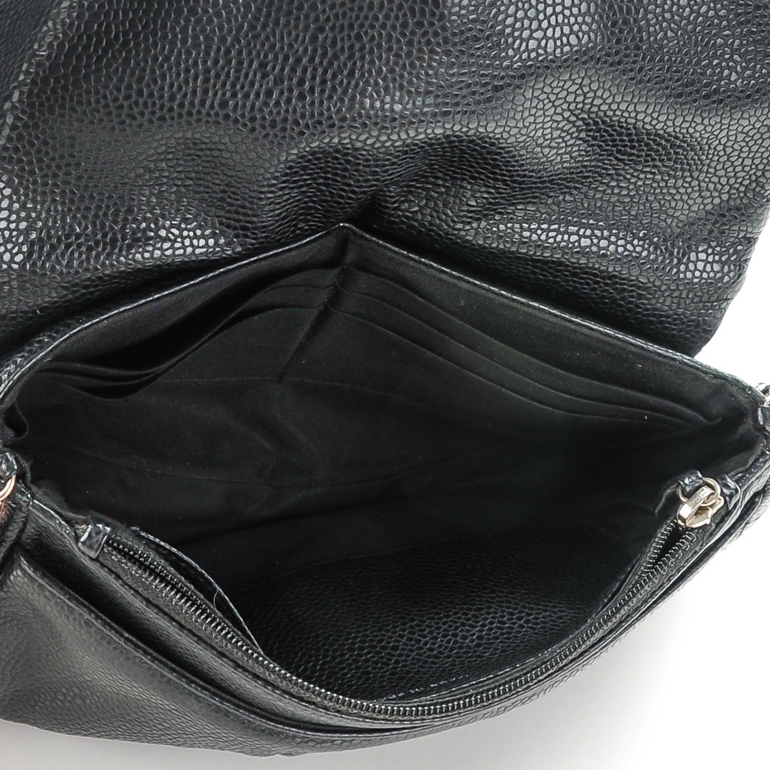 Chanel Caviar Half Moon Wallet On Chain WOC Black 5 of 8