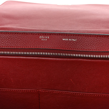 Celine Drummed Calfskin Suede Small Trapeze Merlot 5 of 8