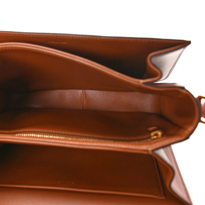 Celine Textile Calfskin Classique Triomphe Bag Natural Tan 5 of 8