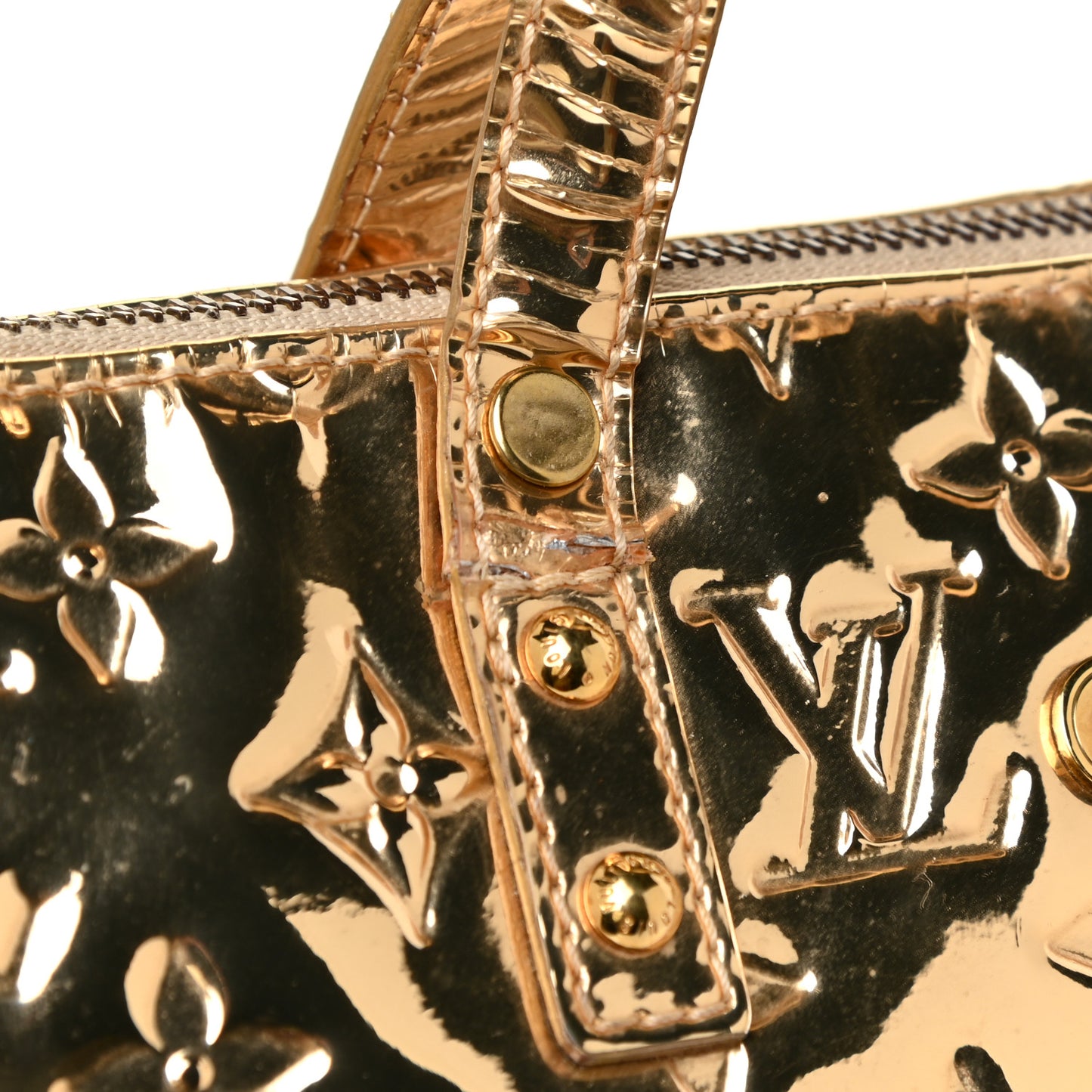 Monogram Miroir Bellevue PM Dore Gold