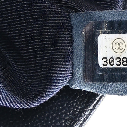 Chanel Caviar Quilted Medium Boy Flap Dark Navy Blue 7 of 10