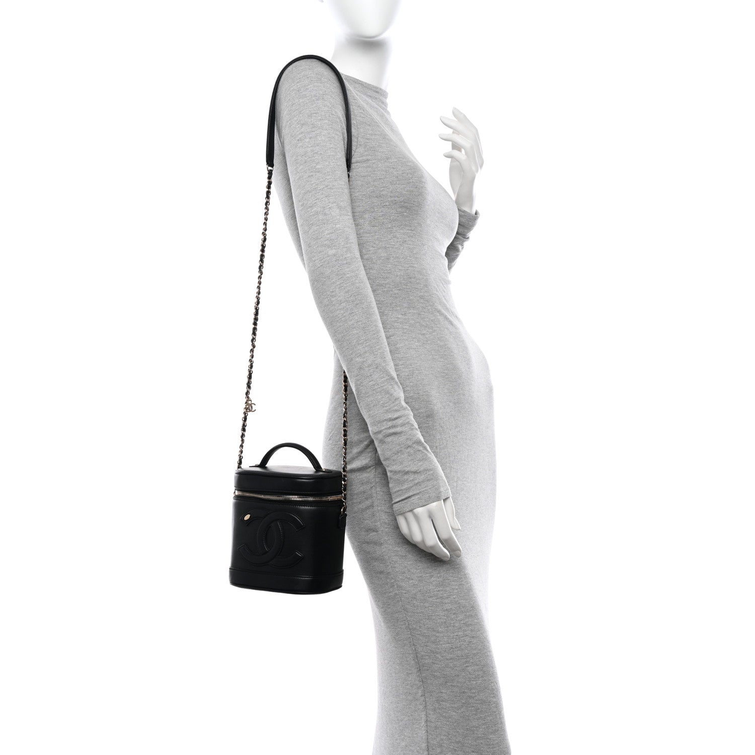 Chanel Lambskin Timeless Vanity Cosmetic Case Black 2 of 11