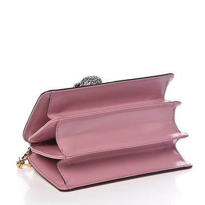 Gucci Calfskin Bamboo Crystal Mini Thiara Top Handle Bag Carmine Rose Gold 4 of 11