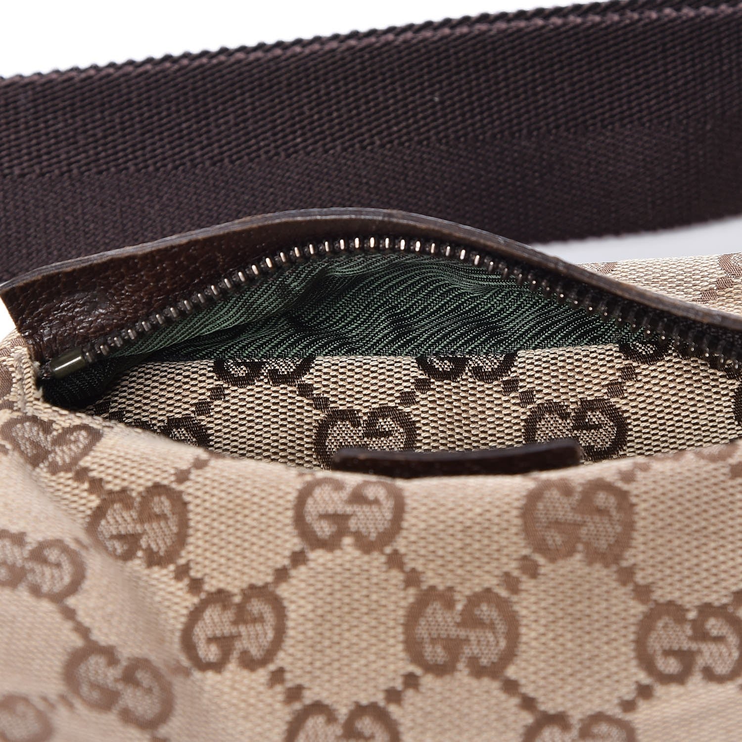 Gucci GG Monogram Double Pocket Belt Bag Dark Brown 10 of 10