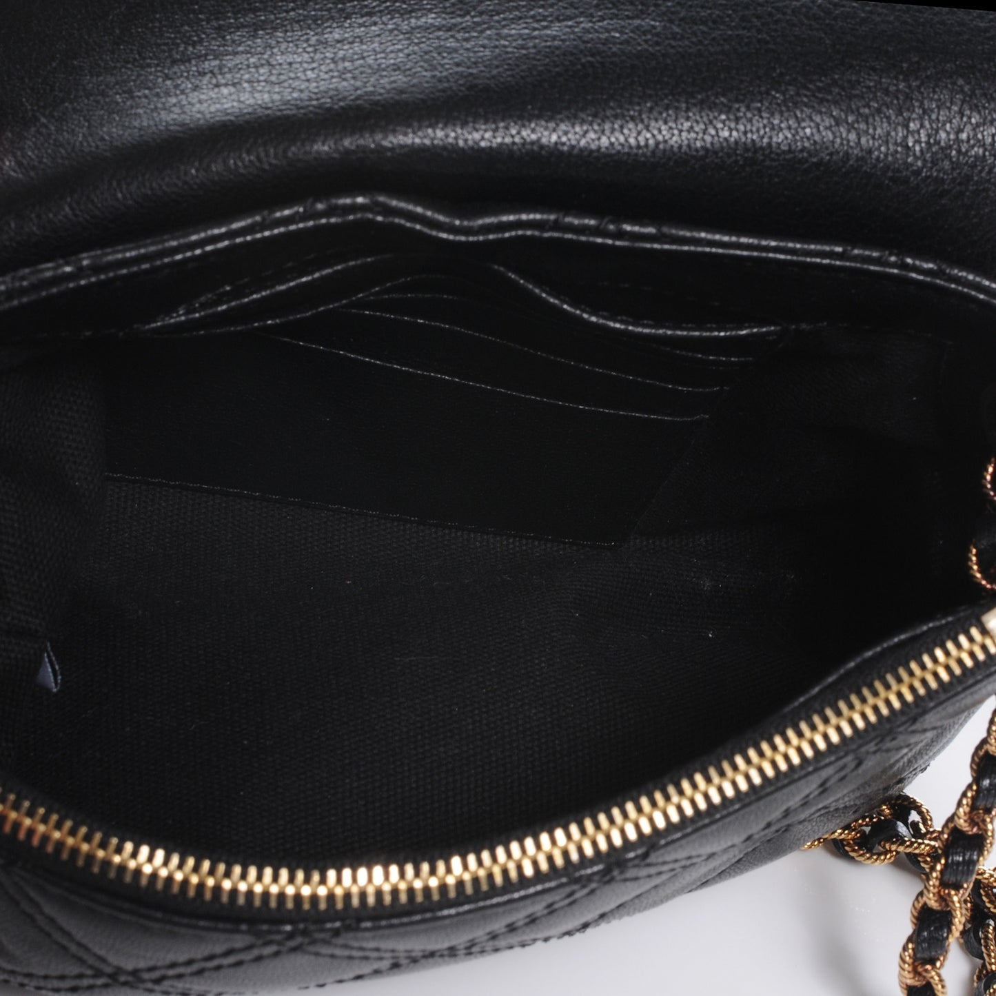 Leather Baroque Single Flap Black