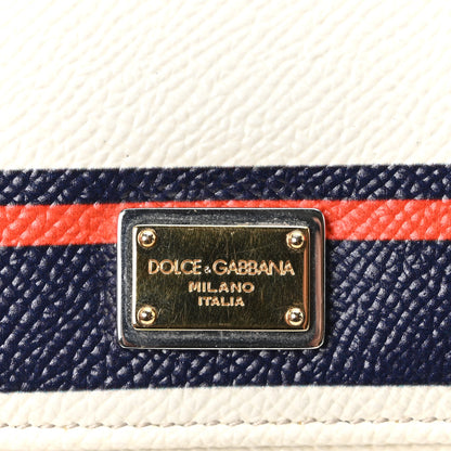Dolce & Gabbana Dauphine Striped Mini Miss Sicily Chain Wallet 6 of 9