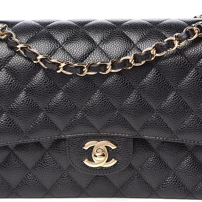 Chanel Caviar Quilted Medium Double Flap Black 10 of 11