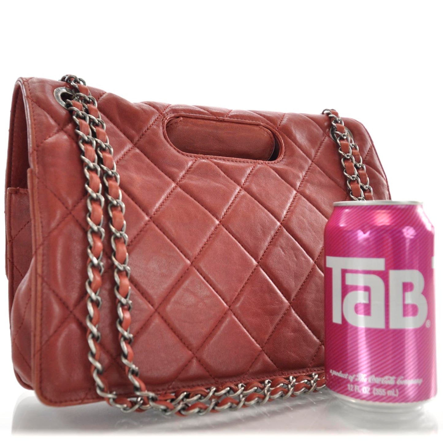 Lambskin Take Away Flap Bag Red