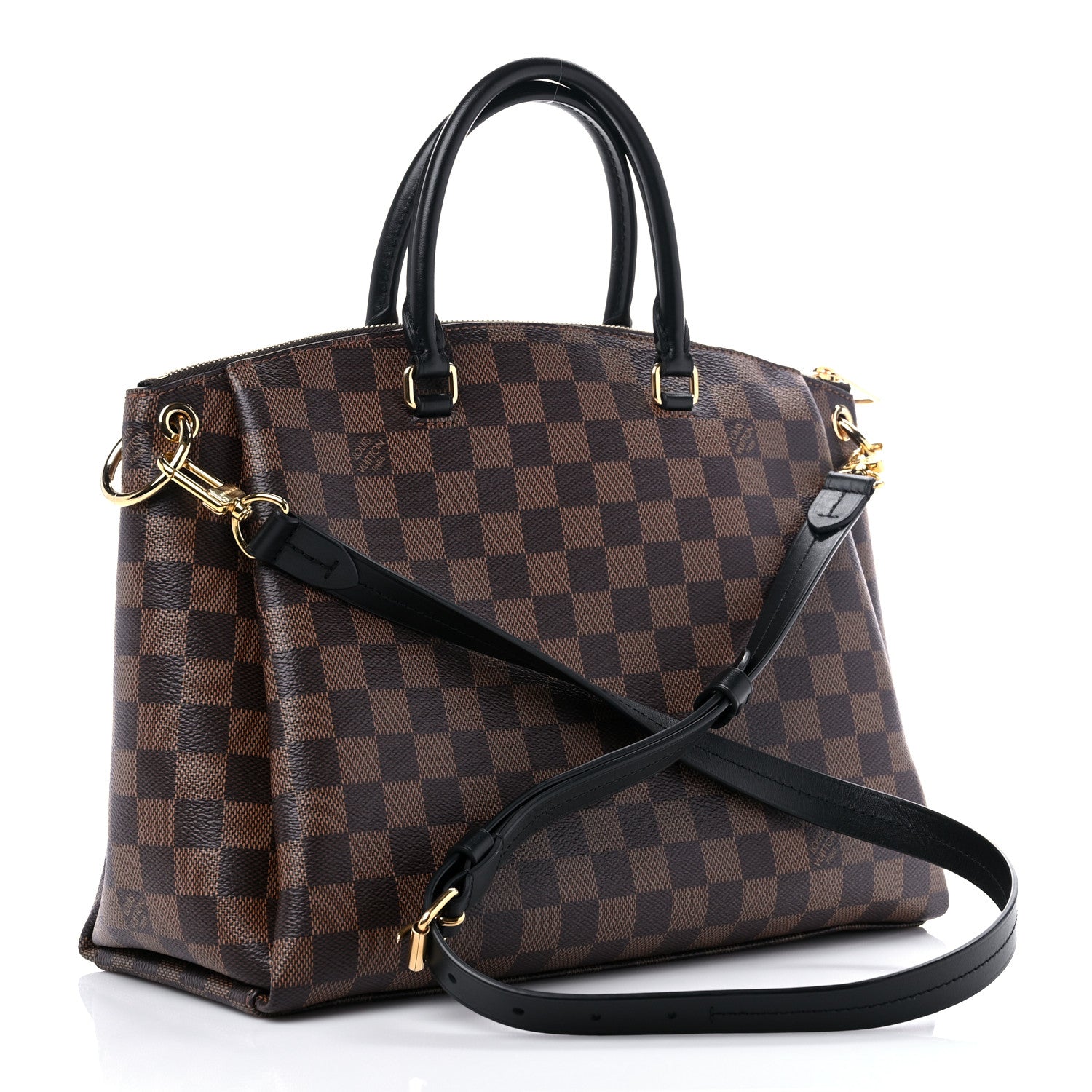 Louis Vuitton Damier Ebene Odeon Tote MM Black 3 of 9