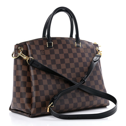 Louis Vuitton Damier Ebene Odeon Tote MM Black 3 of 9