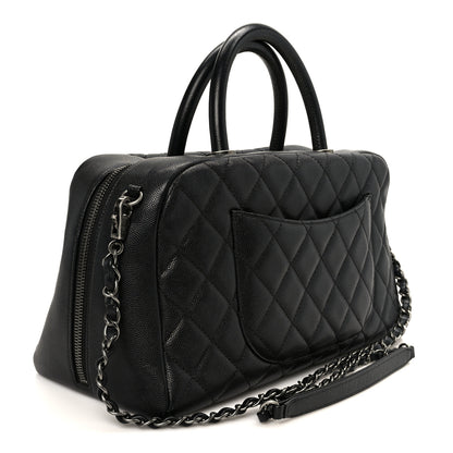 Chanel Caviar Quilted Large Coco Handle Bowling Bag Black 3 of 10