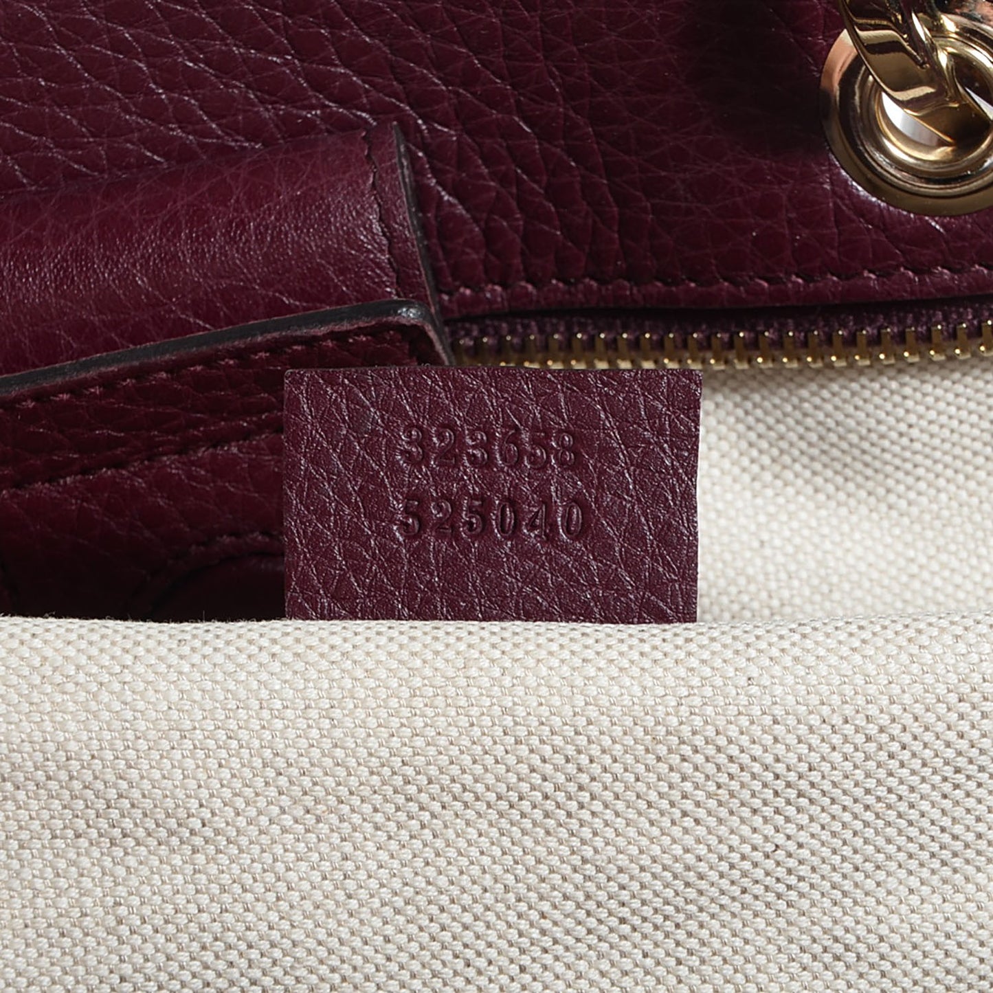 Leather Large Bamboo Shopper Tote Burgundy