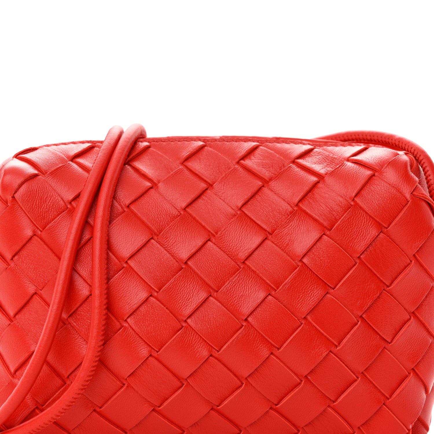 Bottega Veneta Nappa Intrecciato Mini Loop Camera Bag Apple Candy 7 of 9