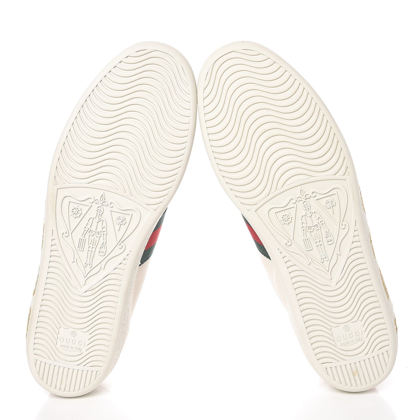 X SEGA Calfskin Ayers Web Guccy Womens Ace Sneakers 41 White