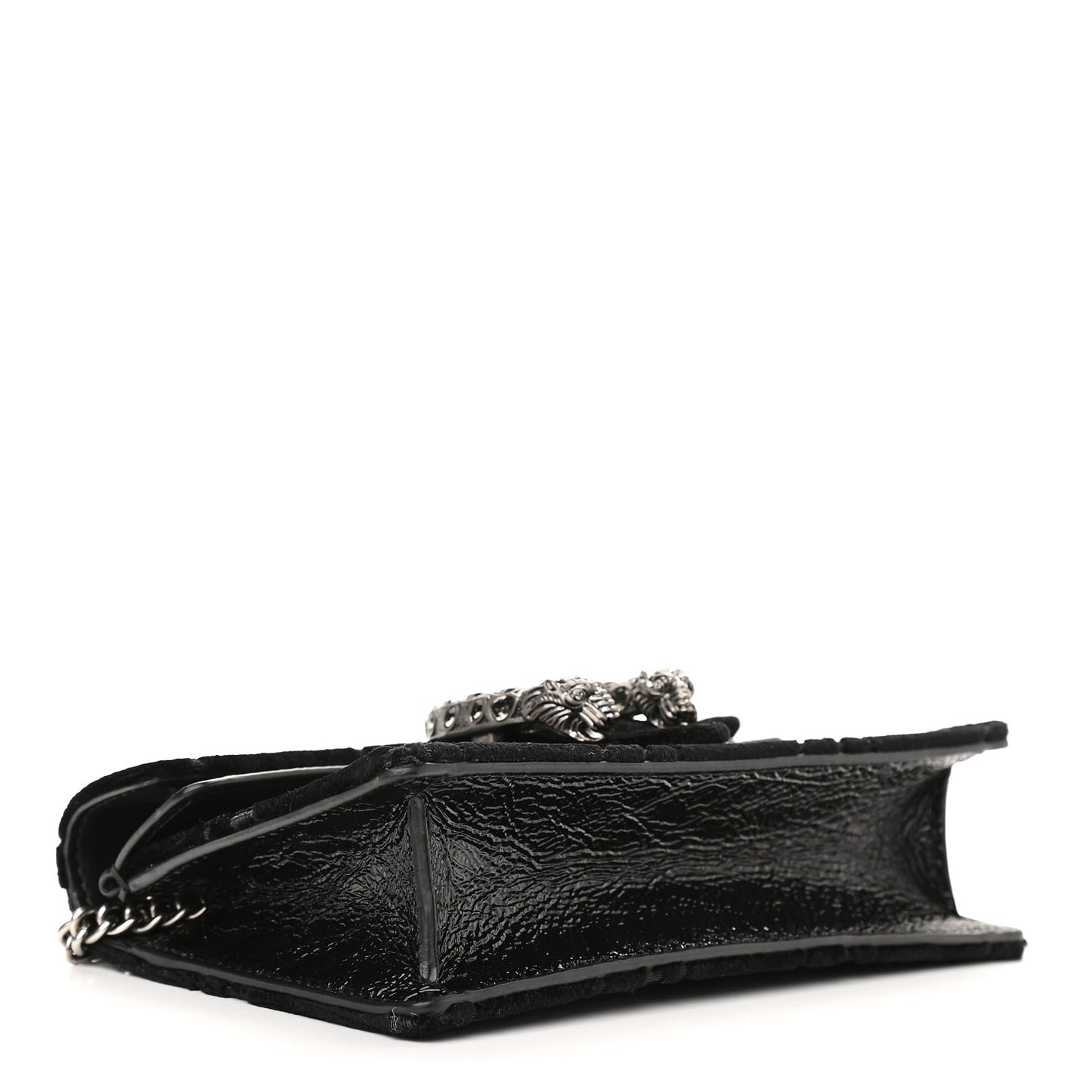 Velvet GG Monogram Super Mini Dionysus Shoulder Bag Black
