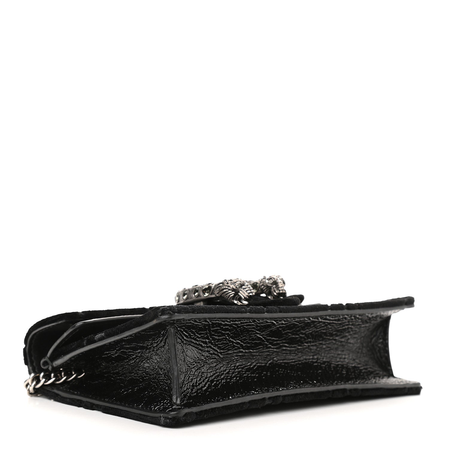 Gucci Velvet GG Monogram Super Mini Dionysus Shoulder Bag Black 3 of 7