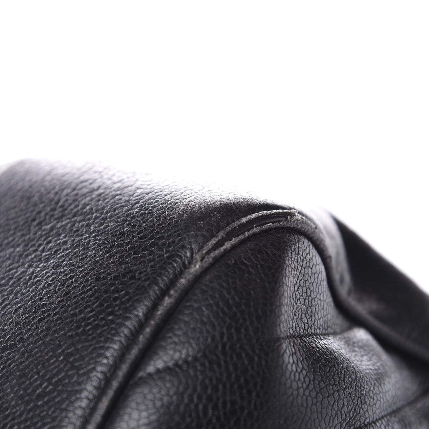 Caviar Chevron Top Handle Bag Black