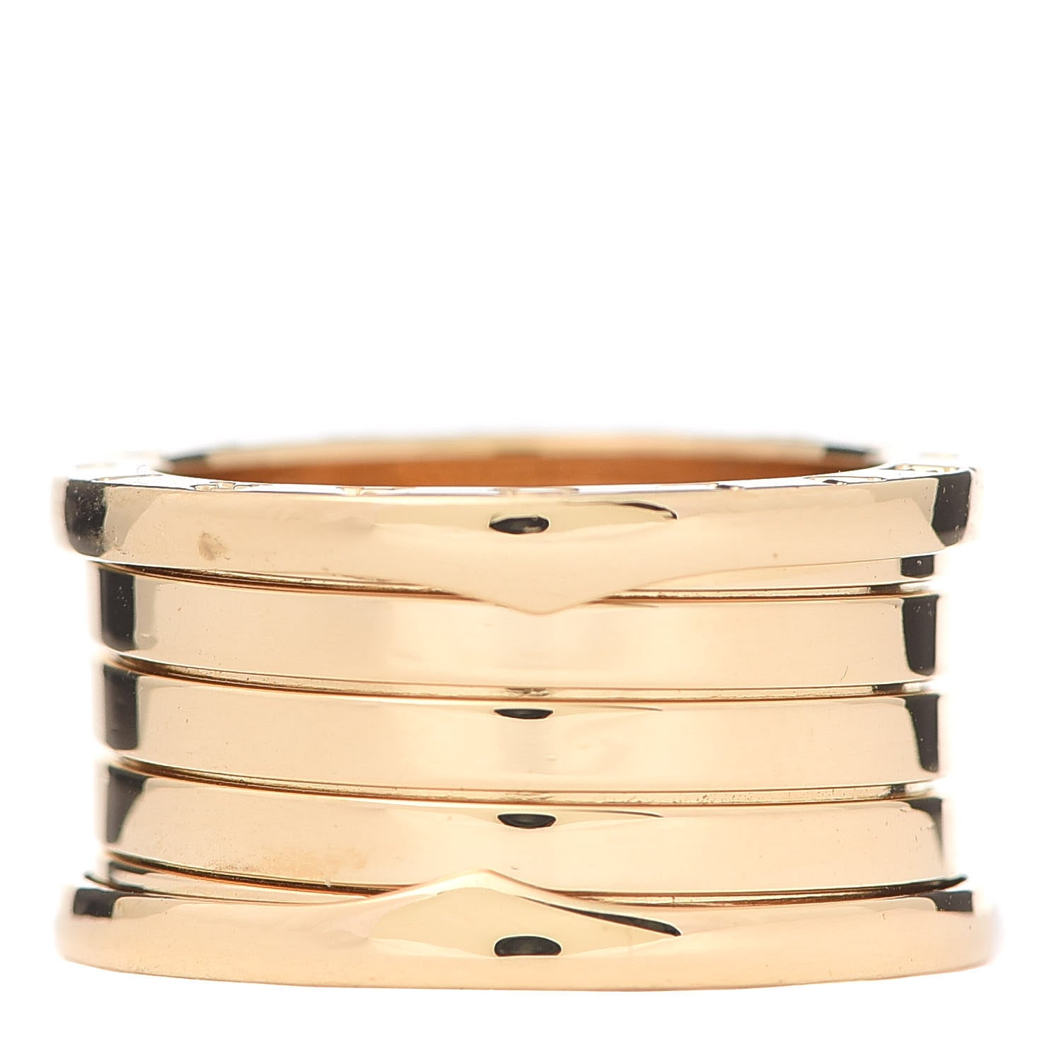 Bulgari 18K Yellow Gold B.Zero1 Four-Band Ring 55 7.25 3 of 6