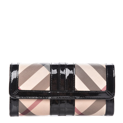Burberry Supernova Check Penrose Continental Wallet Black 1 of 14