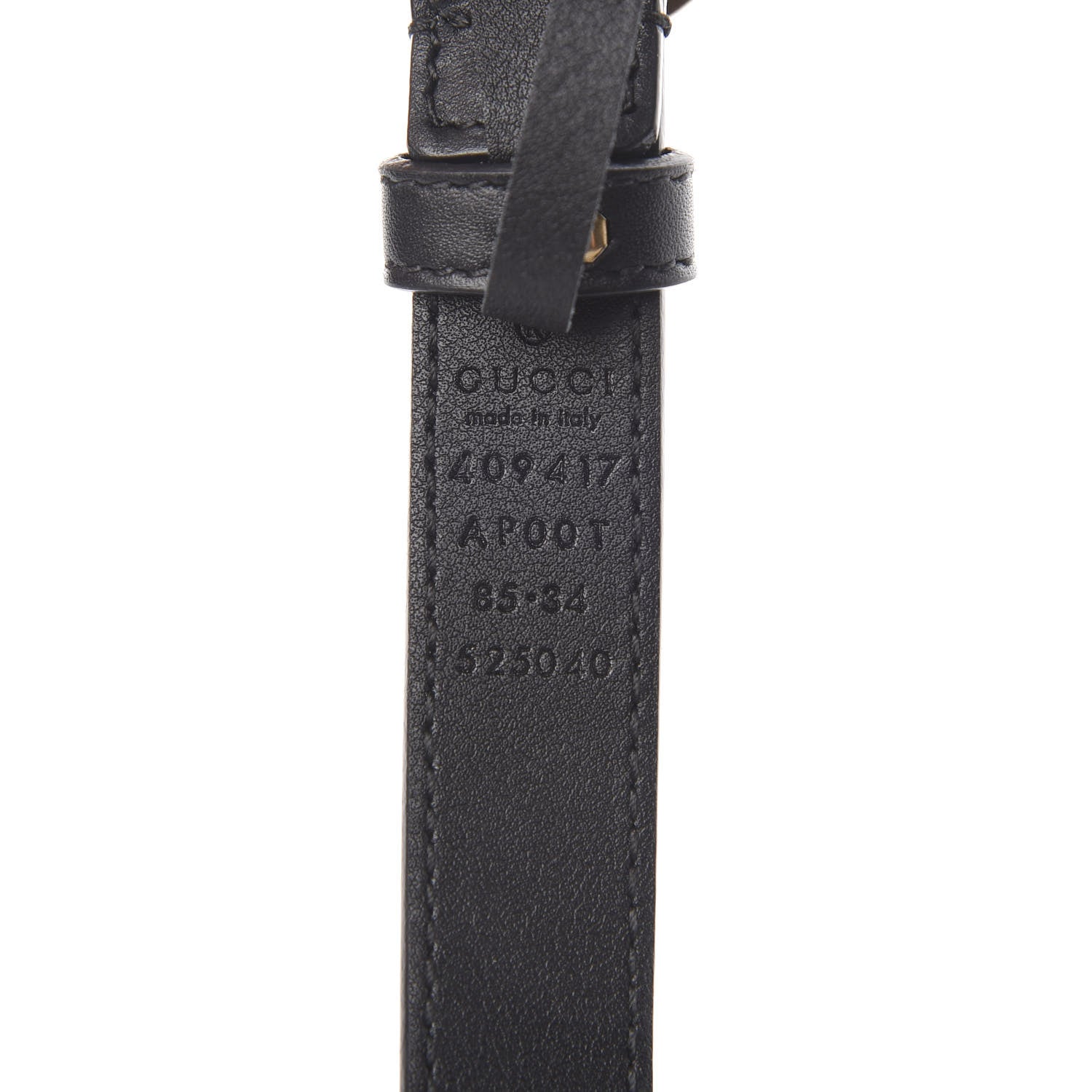 Gucci Calfskin Double G 20mm Belt 85 34 Black 3 of 6