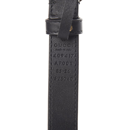 Gucci Calfskin Double G 20mm Belt 85 34 Black 3 of 6