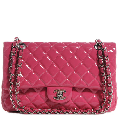 Chanel Patent Quilted Medium Double Flap Pink 1 of 10