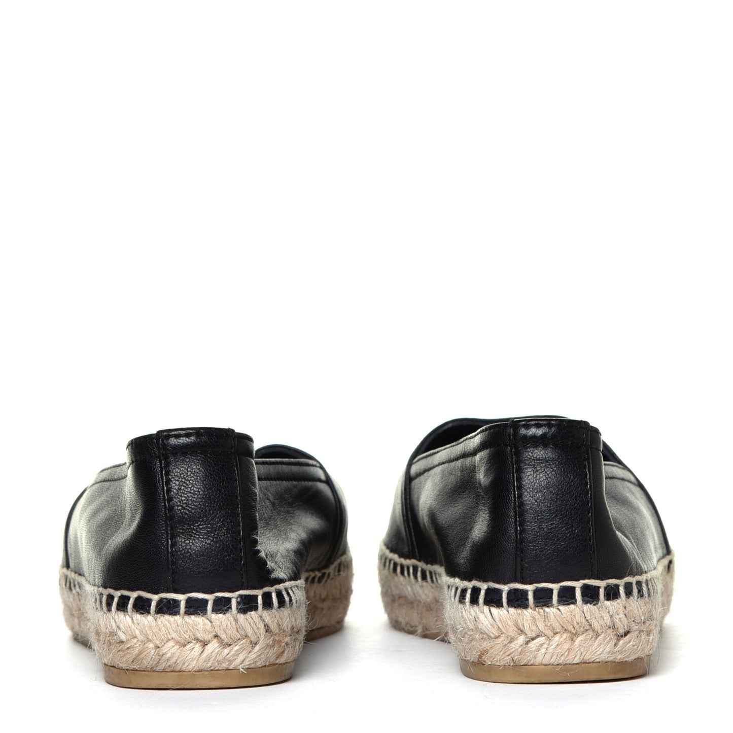 Lambskin Monogram Espadrilles 37 Black