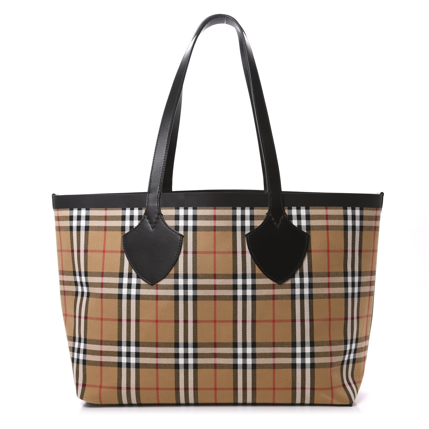 Burberry Vintage Check Medium The Giant Reversible Tote Antique Yellow Bright Red 1 of 20