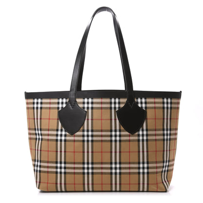Burberry Vintage Check Medium The Giant Reversible Tote Antique Yellow Bright Red 1 of 20