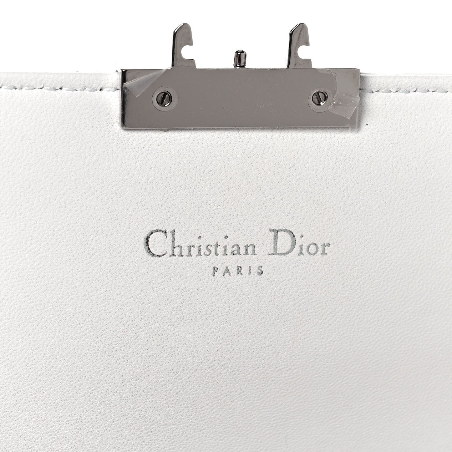 Lambskin Cannage Miss Dior Promenade Pouch White