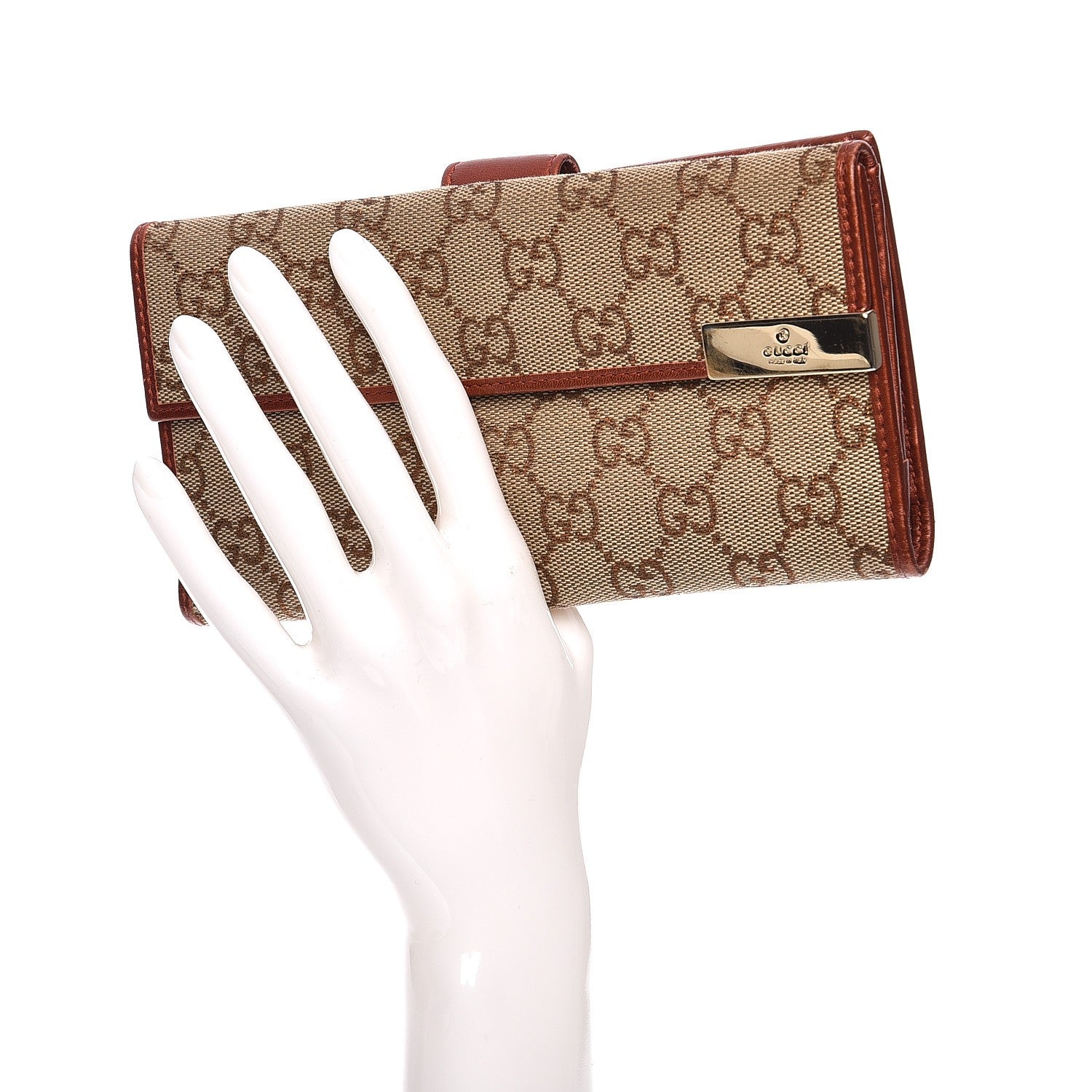 Gucci Monogram Dice Continental Wallet Bronze 2 of 10