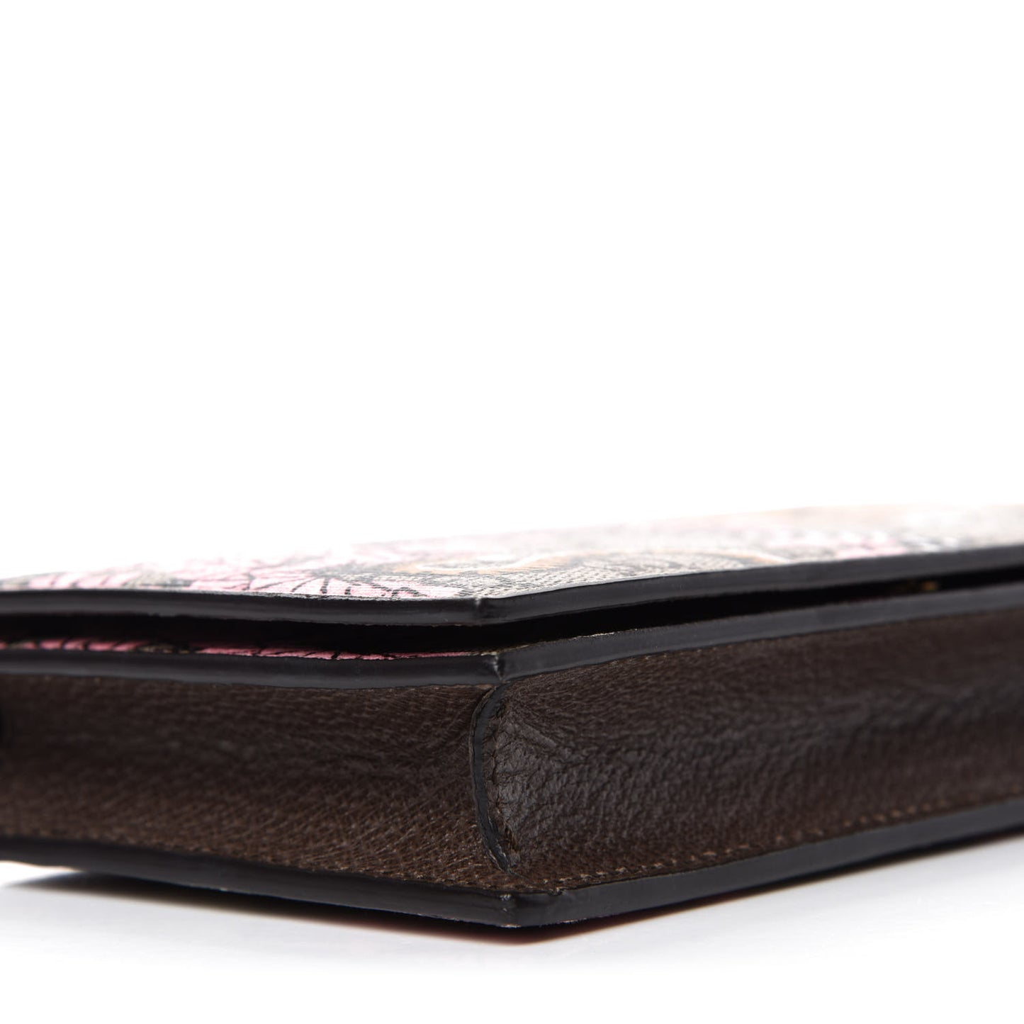 GG Supreme Monogram Bengal Chain Wallet Beige Pink