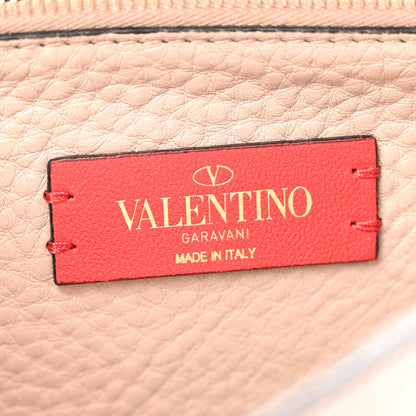 Valentino Garavani Grained Calfskin Small Rockstud Flap Crossbody Bag Poudre 6 of 12