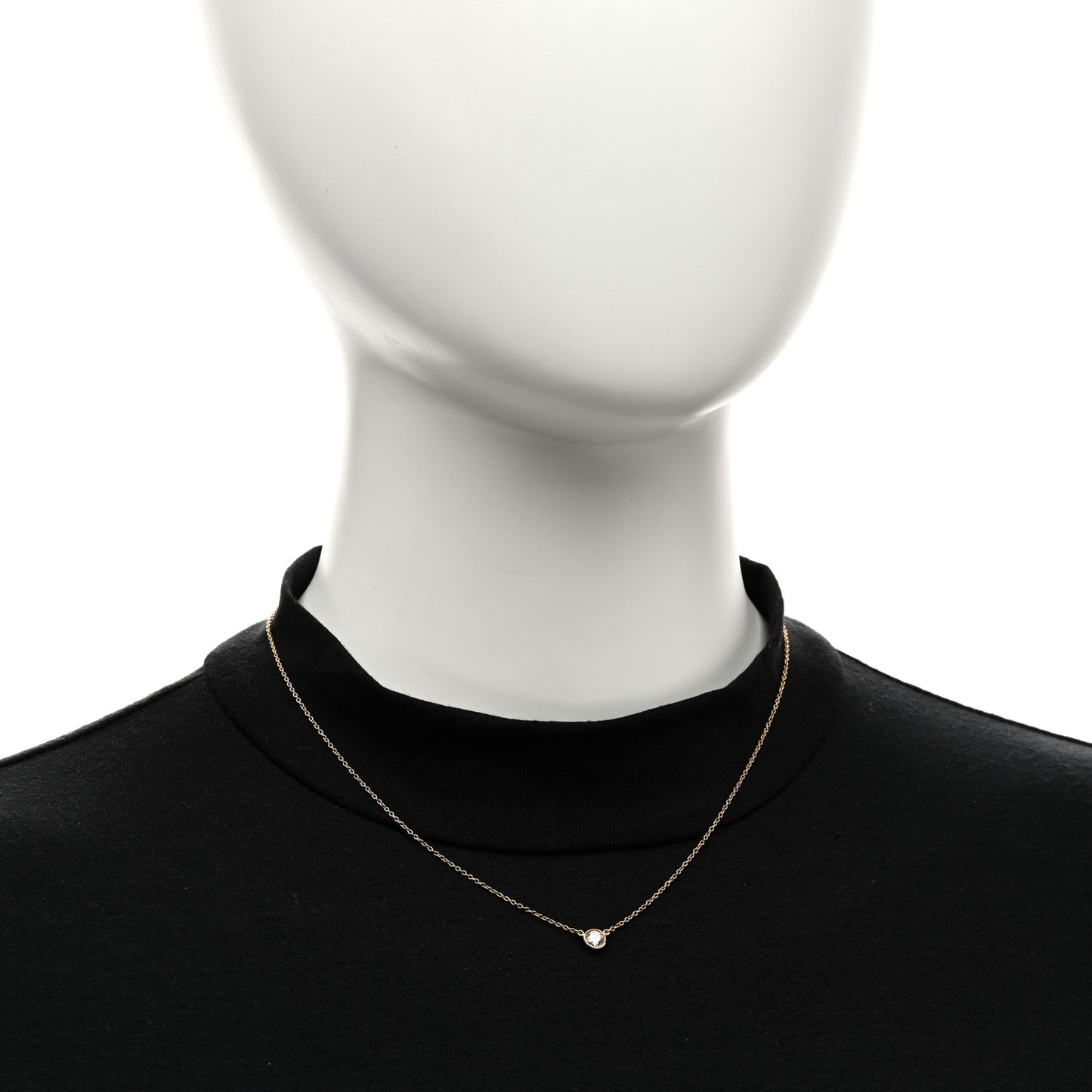 18K Yellow Gold Diamond .26ct Elsa Peretti Diamonds by the Yard Pendant Necklace