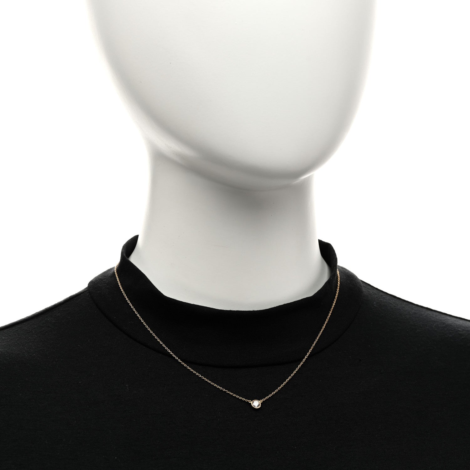 Tiffany 18K Yellow Gold Diamond .26ct Elsa Peretti Diamonds by the Yard Pendant Necklace 2 of 5